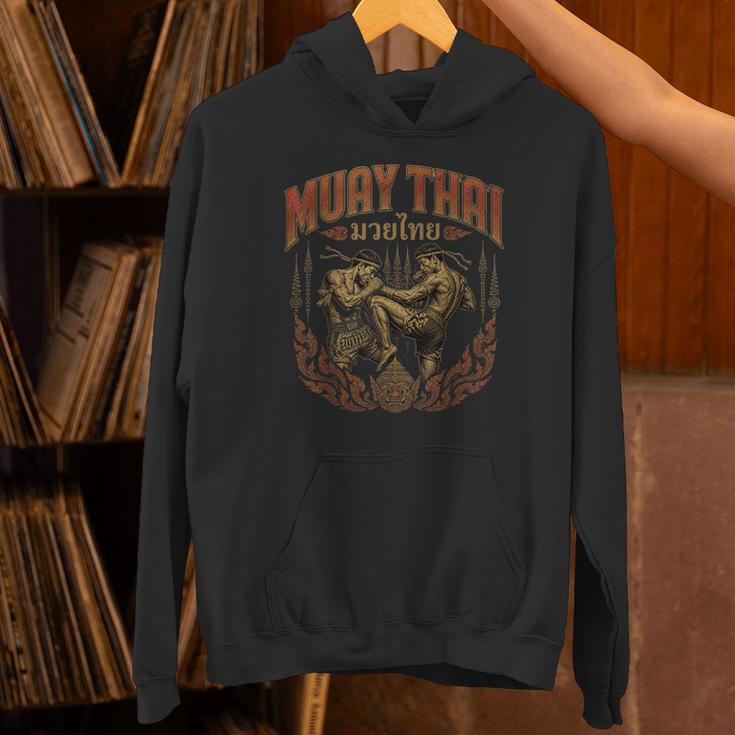 Muay Thai Vintage Thai Boxing Warrior Art Of 8 Limbs Unisex Hoodie