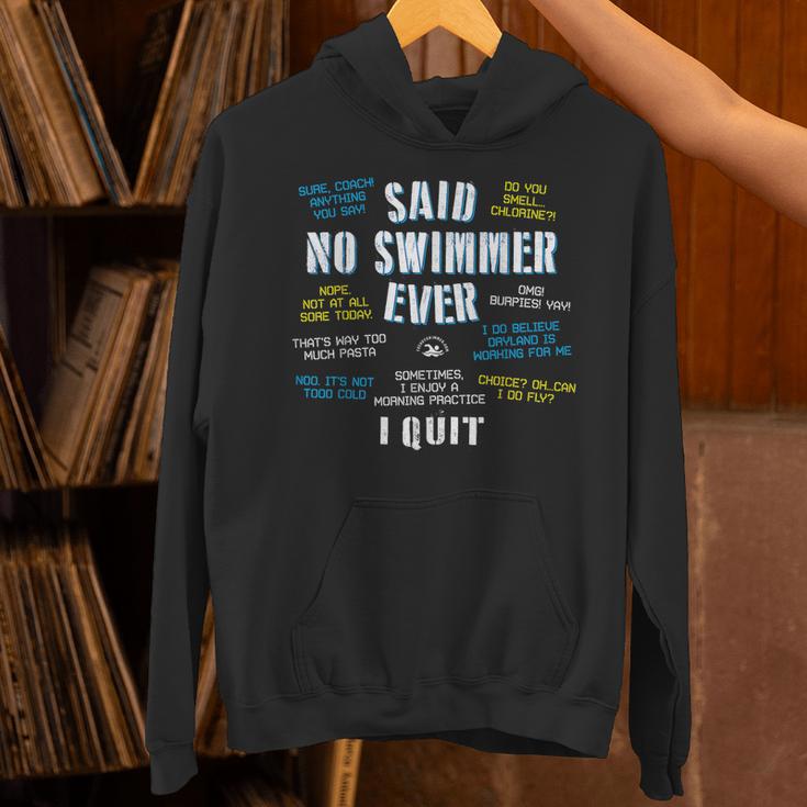 Said No Swimmer Ever Competitive Swimming Quotes Unisex Hoodie Said No Swimmer Ever Competitive Swimming Quotes Unisex Hoodie