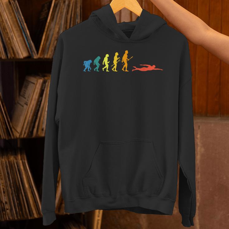 Retro Swimming Evolution For Swimmers Summer Water Lovers Unisex Hoodie Retro Swimming Evolution For Swimmers Summer Water Lovers Unisex Hoodie