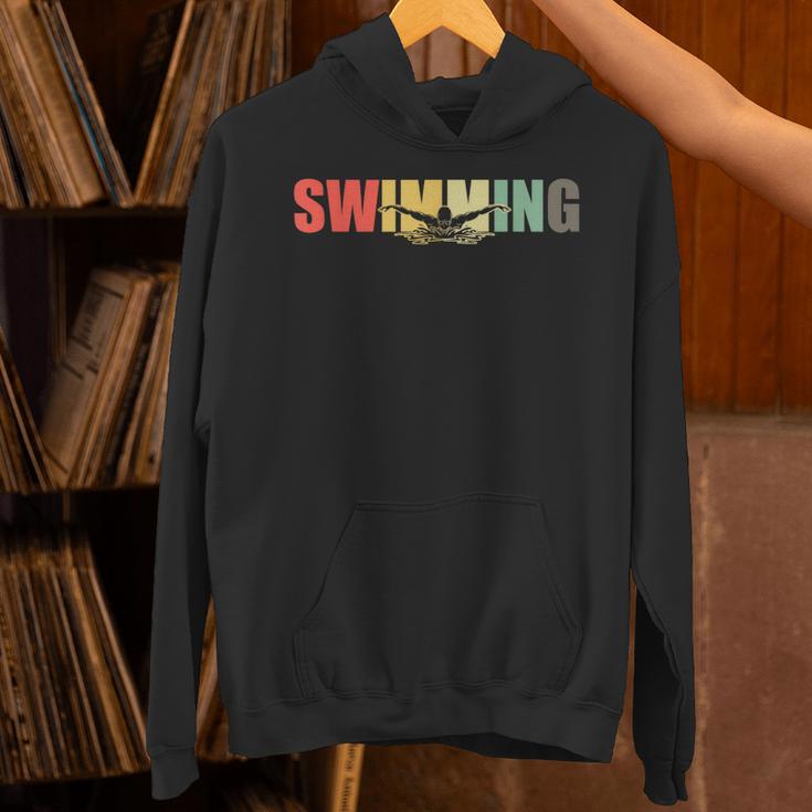 Retro Swimming Vintage Swimming Swimmer Unisex Hoodie