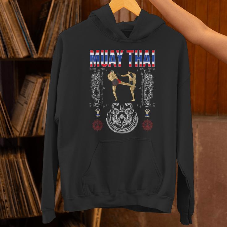 Sawadee Thai Traditional Sak Yant Thai Twin Tiger Muay Thai Unisex Hoodie