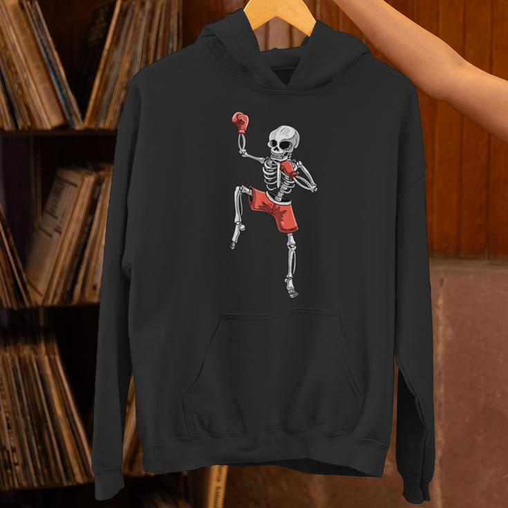 Skeleton Muay Thai Halloween Kickboxing MMA Fighter Costume Unisex Hoodie