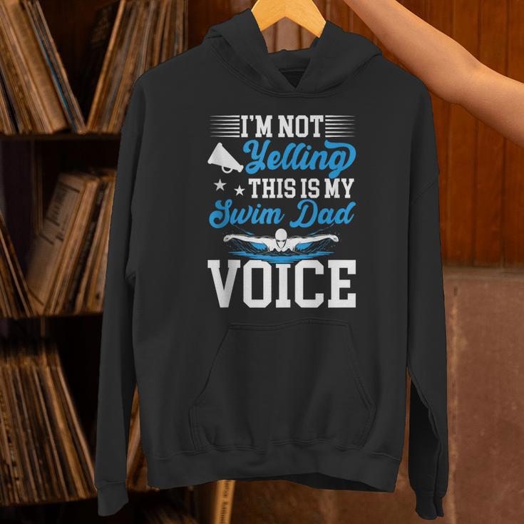 Swim Dad Voice Swimming Dad Of A Swimmer Father Unisex Hoodie