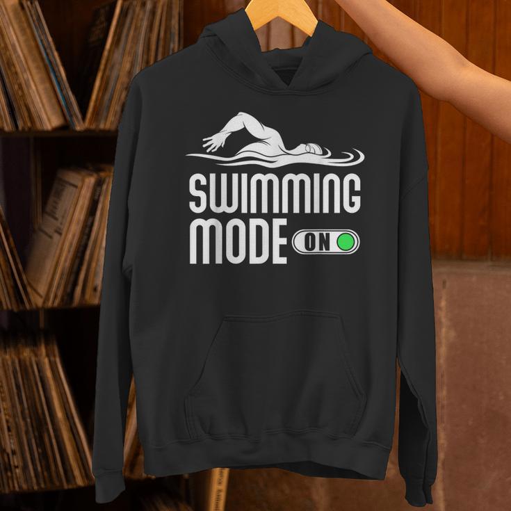 Swim Slogan Funny Swimming Mode On Swim Unisex Hoodie Swim Slogan Funny Swimming Mode On Swim Unisex Hoodie
