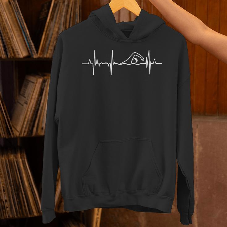 Swimmer Heartbeat Swimming Sports Unisex Hoodie