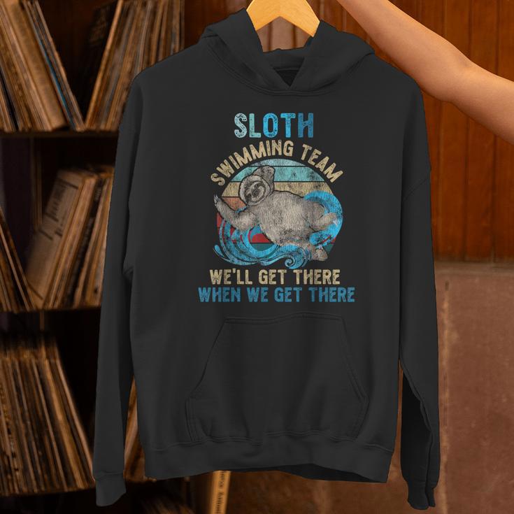 Swimmer Swim Sloth Swimming Team Retro Unisex Hoodie Swimmer Swim Sloth Swimming Team Retro Unisex Hoodie