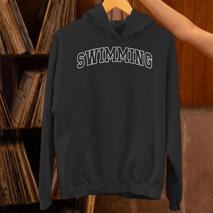 Swimming Athletic Lettering Swimmer Coach Unisex Hoodie Swimming Athletic Lettering Swimmer Coach Unisex Hoodie