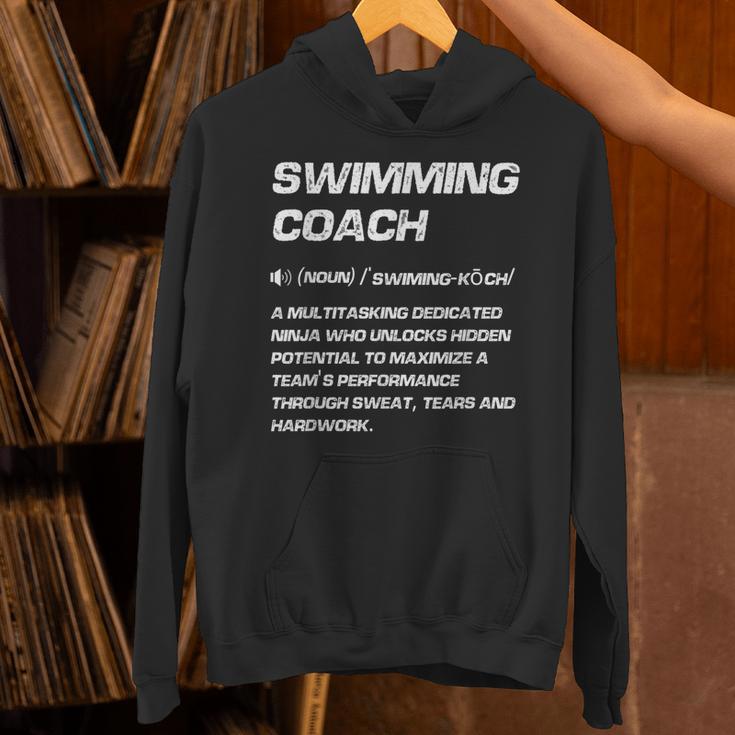 Swimming Coach Definition Swimming Instructor Unisex Hoodie