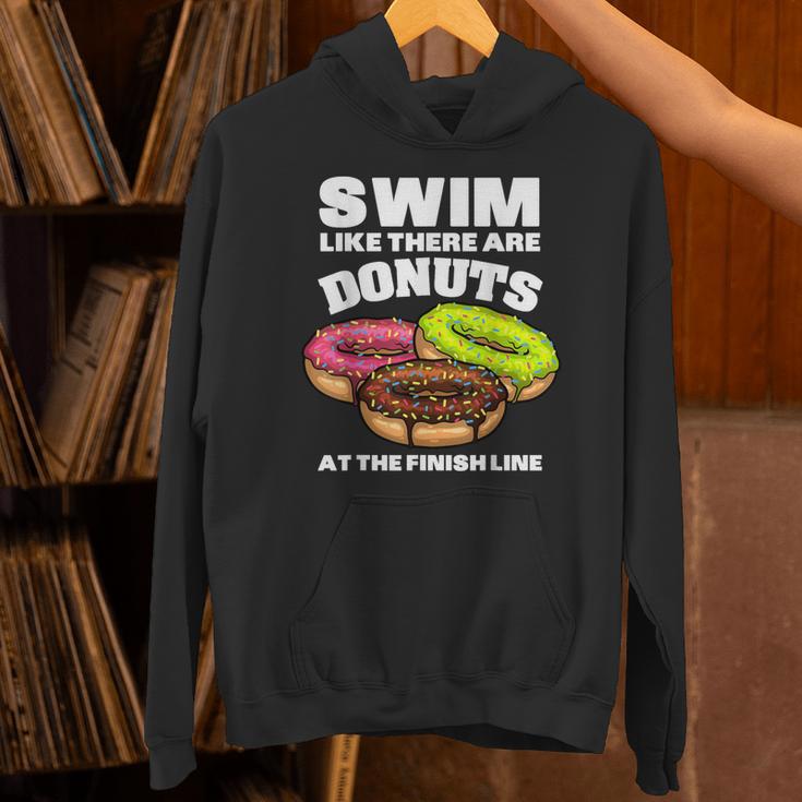 Swimming Donut Men Women Swimmer Sports Athlete Unisex Hoodie