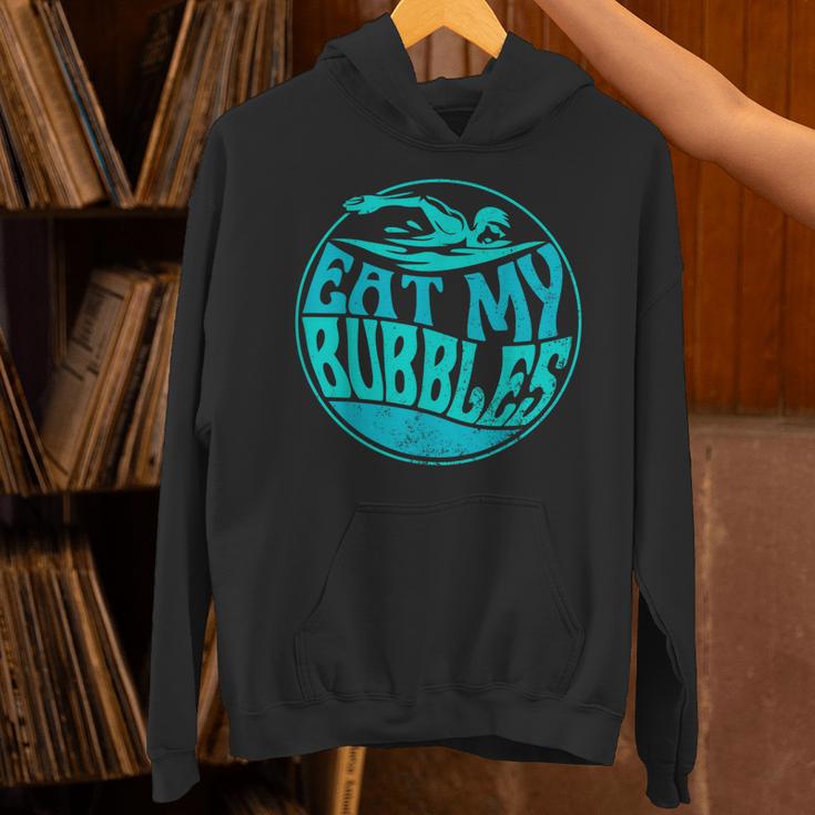 Swimming Quote For Swimmers Swim Team Eat My Bubbles Unisex Hoodie
