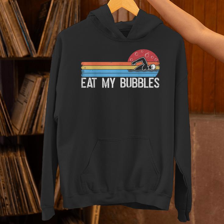 Swimming Swimmer Eat My Bubbles Swim Retro Unisex Hoodie Swimming Swimmer Eat My Bubbles Swim Retro Unisex Hoodie