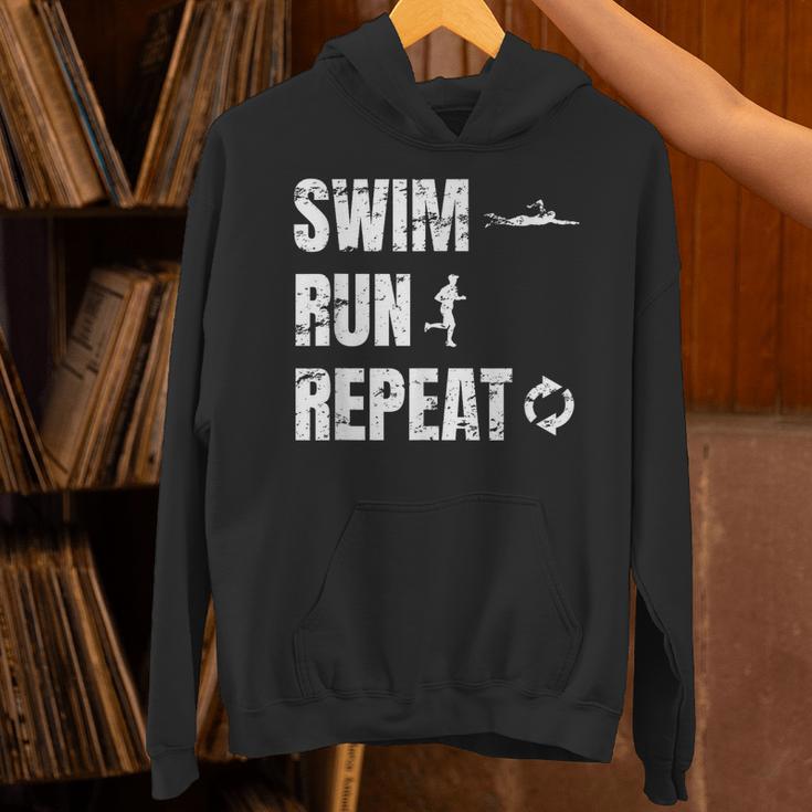 Swimrun Endurance Sports Swimming Running Swim Run Unisex Hoodie