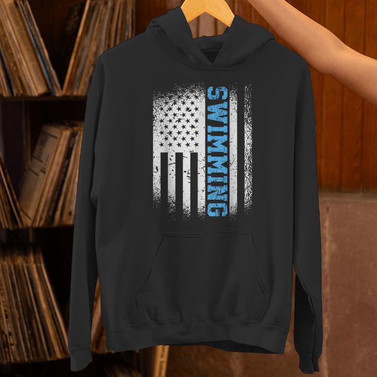 USA Flag Swimming Swim American Swimmer Unisex Hoodie USA Flag Swimming Swim American Swimmer Unisex Hoodie