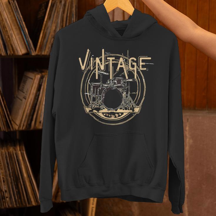 Vintage Drum Kit Unisex Hoodie