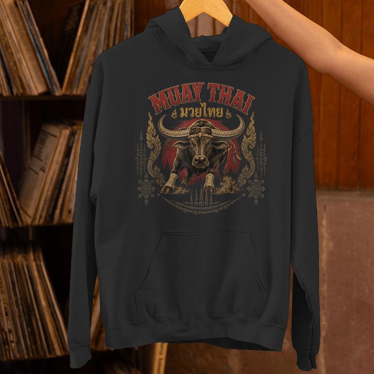 Vintage Muay Thai Dad Thai Boxing Fighter Father Buffalo Unisex Hoodie Vintage Muay Thai Dad Thai Boxing Fighter Father Buffalo Unisex Hoodie
