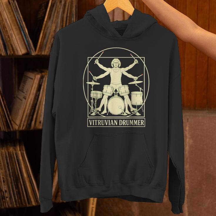 Vitruvian Drummer Drum Kit Music Lover Musician Men Unisex Hoodie