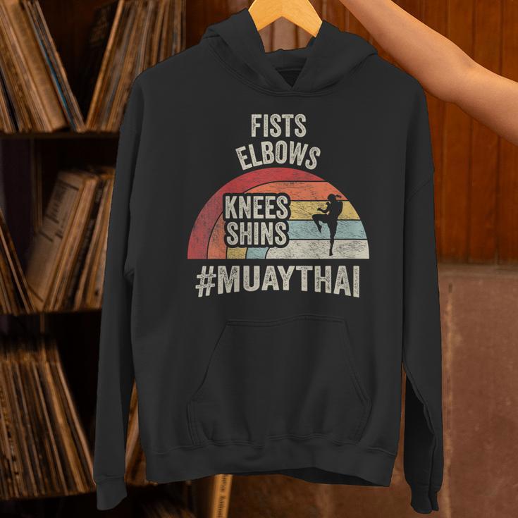 Women's Retro Muay Thai Martial Arts Fighter Graphic Unisex Hoodie Women's Retro Muay Thai Martial Arts Fighter Graphic Unisex Hoodie