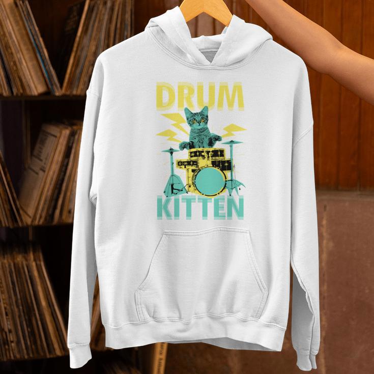 Cute Drummer Cat Drum Kitten Unisex Hoodie Cute Drummer Cat Drum Kitten Unisex Hoodie