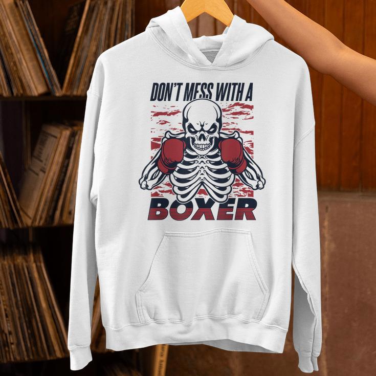 Don't Mess With A Boxer Kickboxer Fan Muay Thai Boxing Unisex Hoodie Don't Mess With A Boxer Kickboxer Fan Muay Thai Boxing Unisex Hoodie