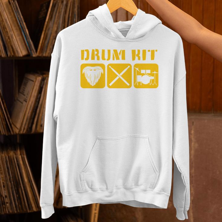 Drum Kit Band Drumming Drumsticks Musical Drums Unisex Hoodie Drum Kit Band Drumming Drumsticks Musical Drums Unisex Hoodie