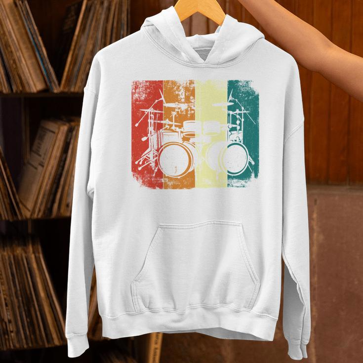 Drumset Cool Retro Vintage Drum Kit Drummer Music Percussion Unisex Hoodie Drumset Cool Retro Vintage Drum Kit Drummer Music Percussion Unisex Hoodie