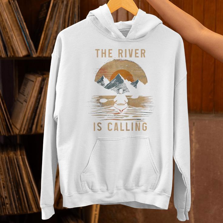 Kayak Kayak Vintage Mountains Canoe Kayak Raglan Baseball Tee Unisex Hoodie