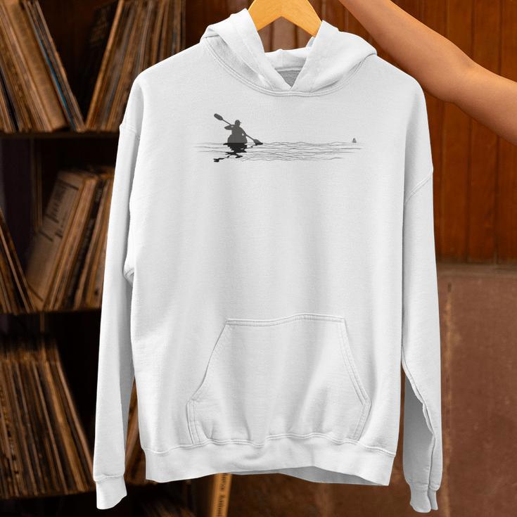 Kayaking Graphic Kayak Figure Kayaker Canoe Paddling Unisex Hoodie
