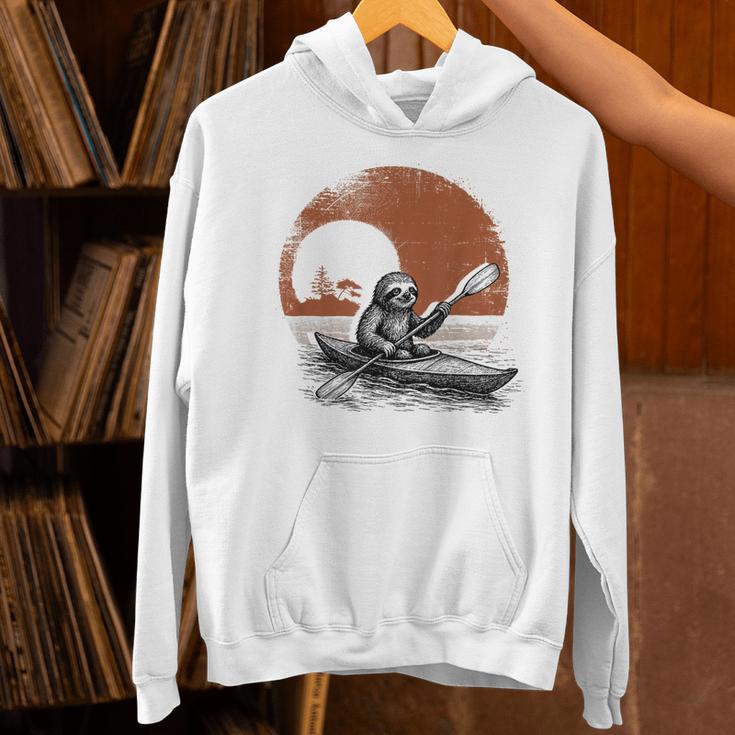 Kayaking Sloth Kayak Kayaker Canoe Paddling Unisex Hoodie
