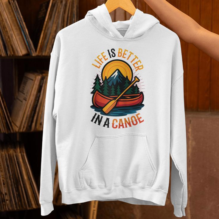 Life Is Better In A Canoe Canoeing Raglan Baseball Tee Unisex Hoodie