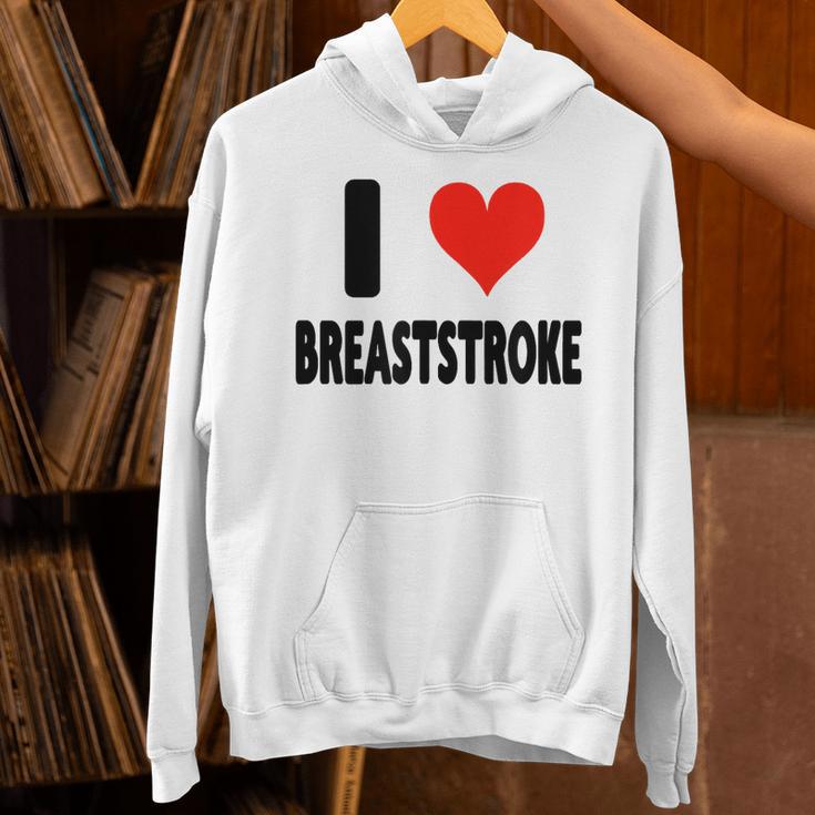 I Love Breaststroke Heart Swim Swimmer Pool Swimming Unisex Hoodie I Love Breaststroke Heart Swim Swimmer Pool Swimming Unisex Hoodie
