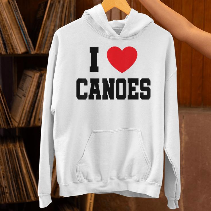 I Love Canoes Unisex Hoodie