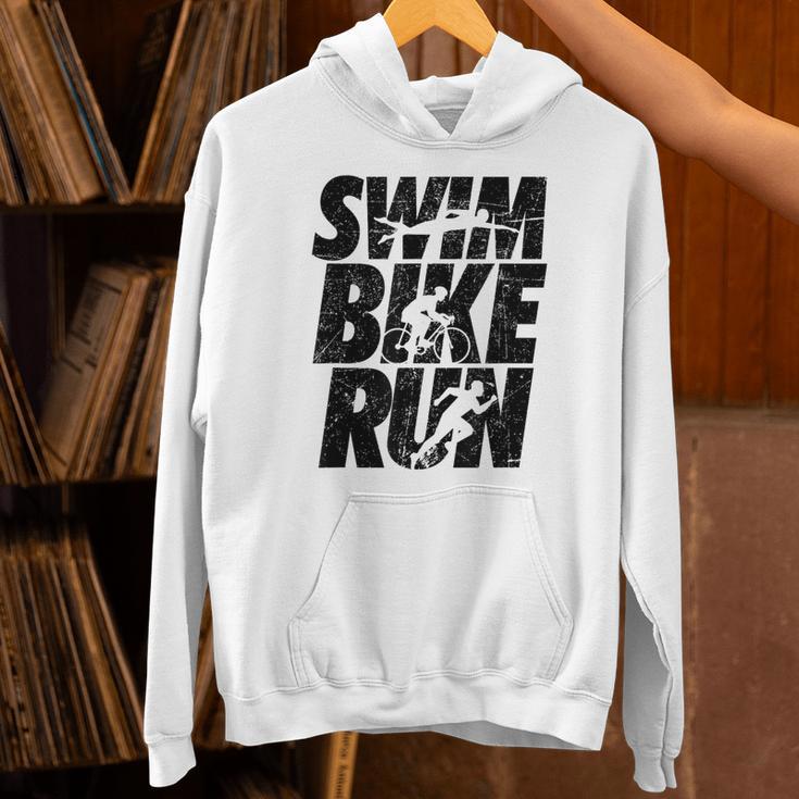 Swimming Cycling Running Triathlon Running Swimming Unisex Hoodie