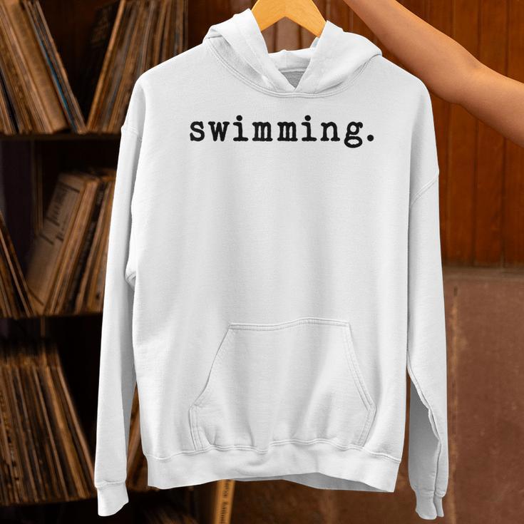 Swimming Enthusiast Minimalist Water Sports Unisex Hoodie Swimming Enthusiast Minimalist Water Sports Unisex Hoodie