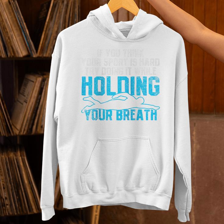 Swimming Swimmer Raglan Baseball Tee Unisex Hoodie