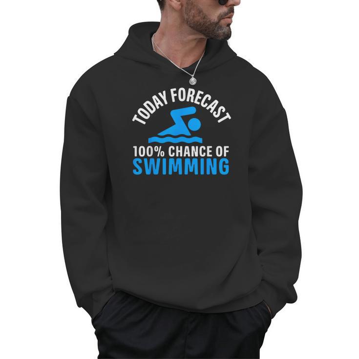 100 Chance Of Swimming Swimmer Swimming Men Hoodie