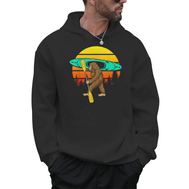 Bigfoot Kayak Paddling Lake Rafts Inflatable Canoe Sasquatch Men Hoodie