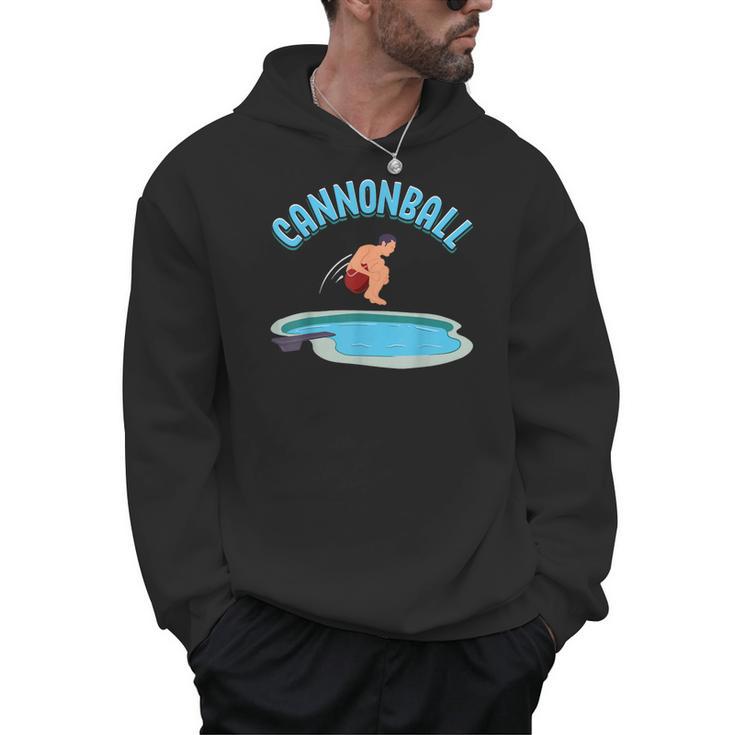 Cannonball Swimming Pool Fun Diving Diver Swimmer Cool Men Hoodie