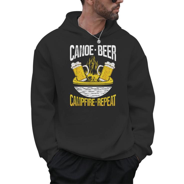 Canoe Beer Campfire Repeat Kayak Canoe Men Hoodie