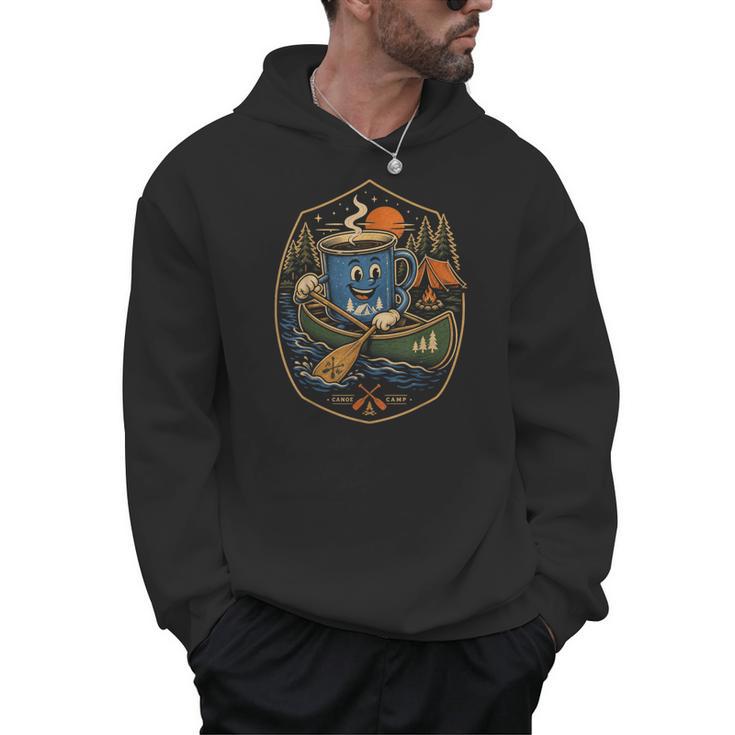Canoe Camp Coffee Canoeing Paddle Men Hoodie