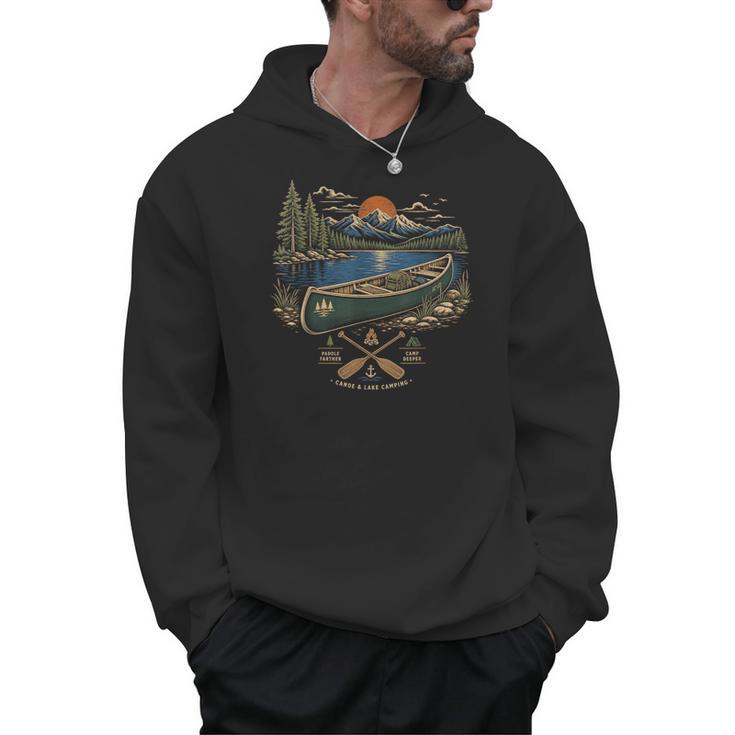 Canoe And Lake Camping Paddle Camp Men Hoodie