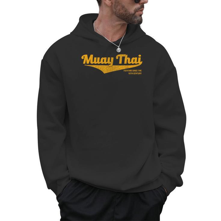 Distressed Muay Thai Kickboxing MMA BJJ Thailand T-Shirt Men Hoodie