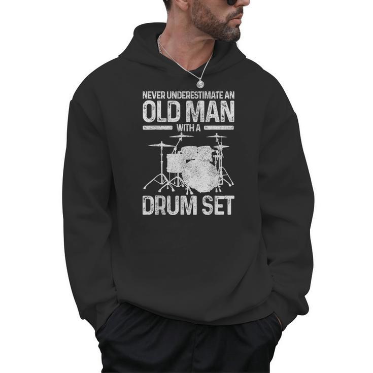 Drummer Drum Kit Vintage Drummer Men Hoodie