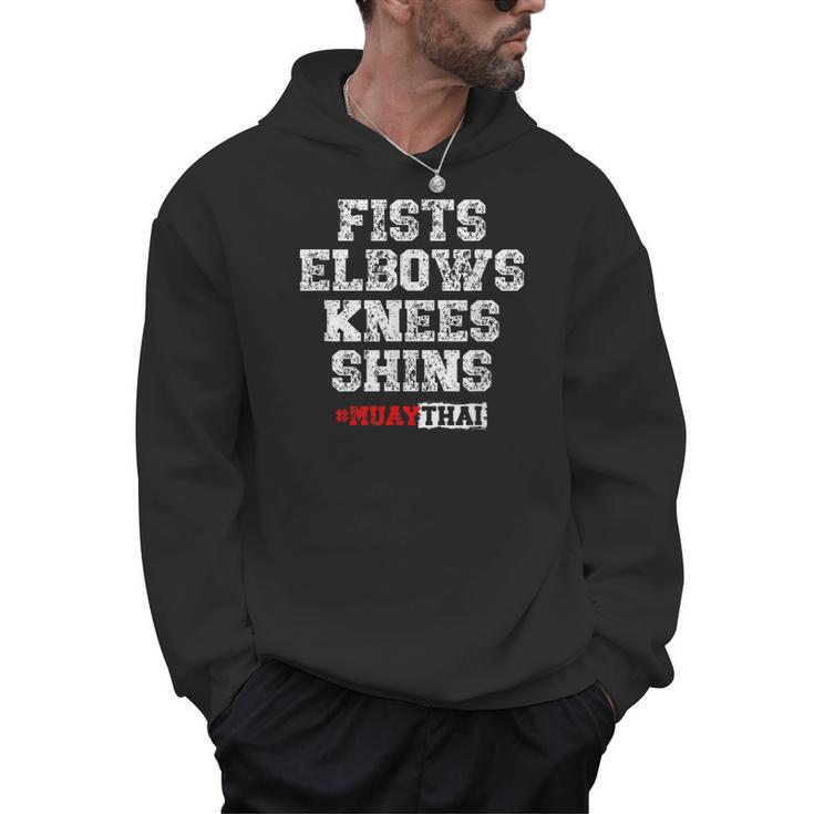 Fist Elbows Knees Shins Martial Arts Muay Thai Men Hoodie