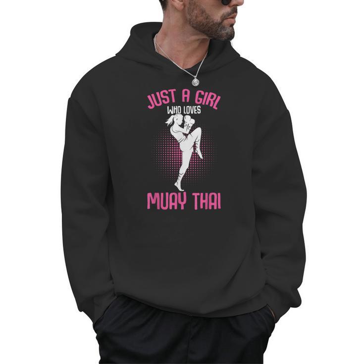 Just a Girl Who Loves Muay Thai Kids Girls Men Hoodie