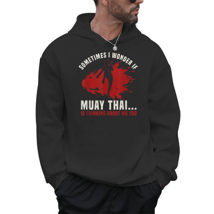 Muay Thai Boxing Teacher Kickboxing Martial Arts Instructor Men Hoodie