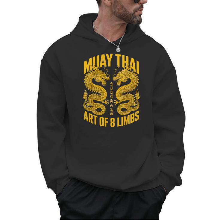 Muay Thai Dragons Thai Boxing Fighter Men Hoodie