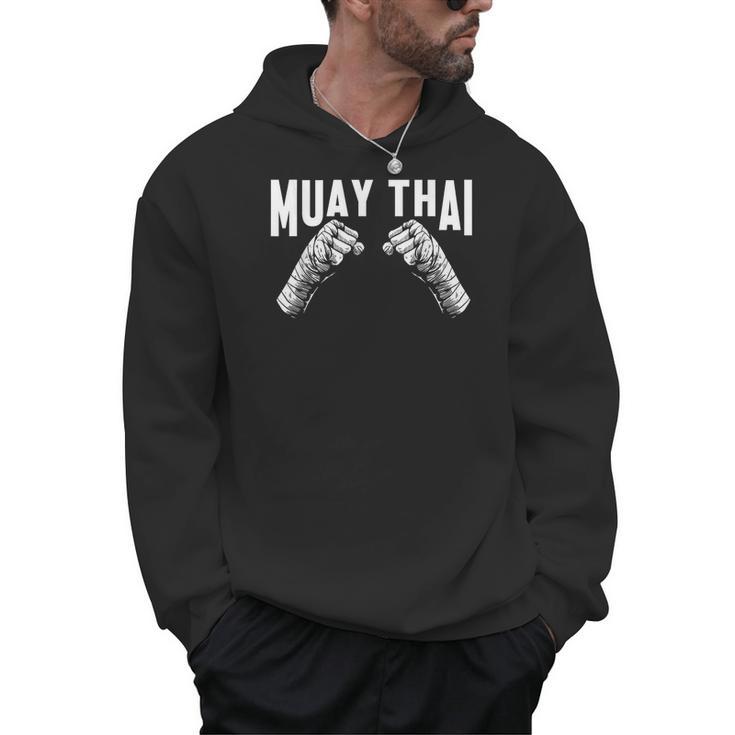 Muay Thai Fighter Fists MMA Club Martial Arts Fighting Coach Men Hoodie