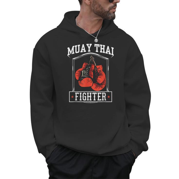 Muay Thai Fighter Hobby Boxing Martial Arts Men Hoodie