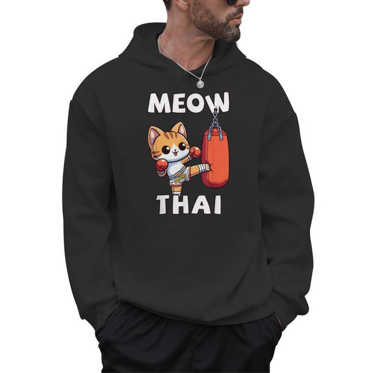 Muay Thai Meow Thai Thai Boxing For Boys Muay Thai Cat Men Hoodie, trending gift