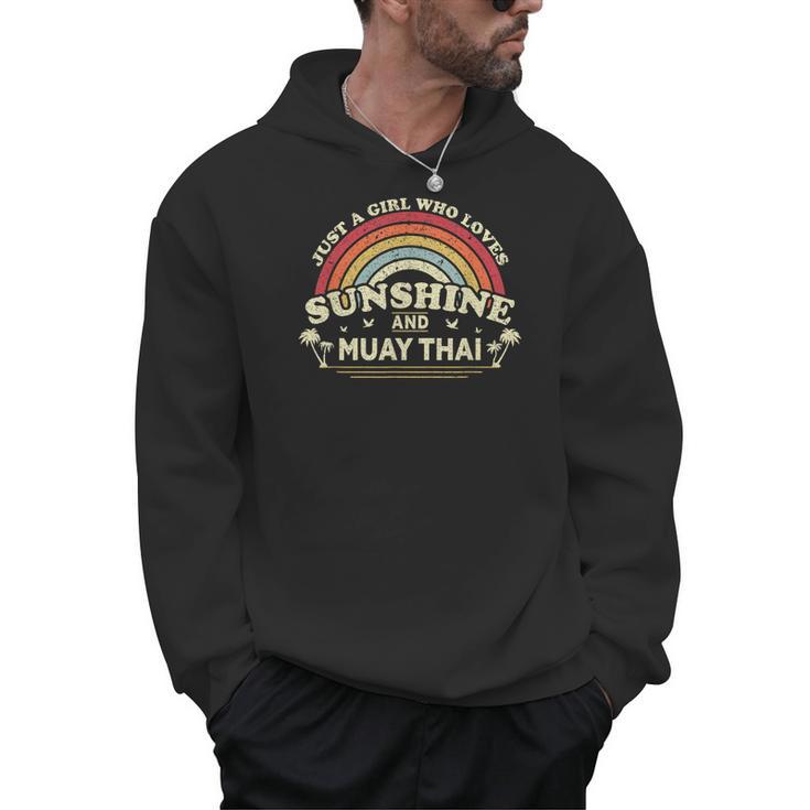 Muay Thai Shirt A Girl Who Loves Sunshine And Muay Thai Men Hoodie
